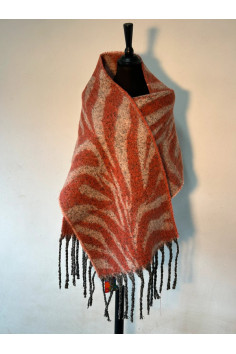 Scarf Zebra Red 2