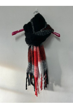 Scarf Checkline Red 2
