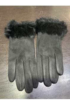 Guantes Negro Pelo