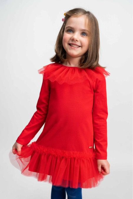 VESTIDO BORDERS ROJO