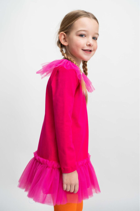 VESTIDO BORDERS FUCSIA