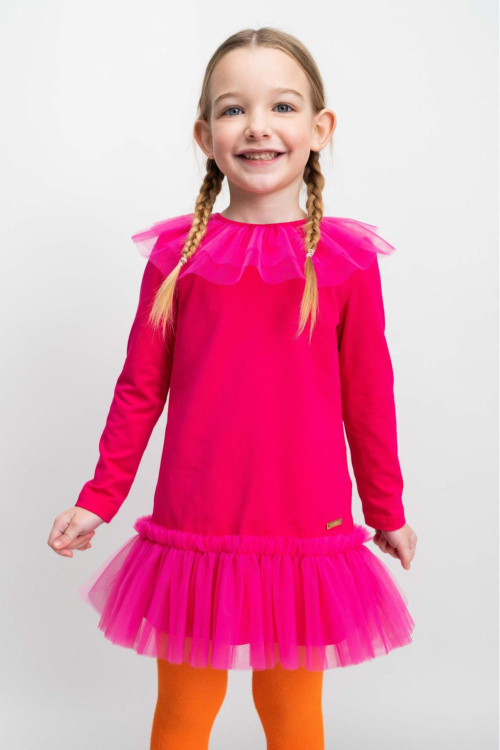 VESTIDO BORDERS FUCSIA