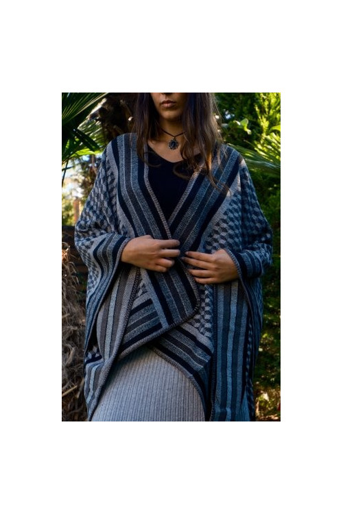Scarf Rayas geométrico Gris
