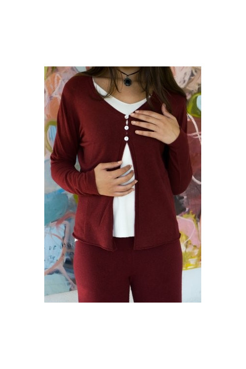 CHAQUETA PUNTO GRANATE