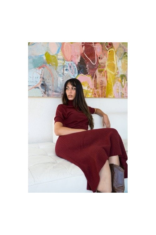 JERSEY PUNTO MANGA CORTA GRANATE