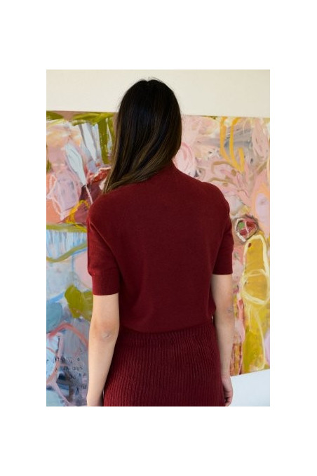JERSEY PUNTO MANGA CORTA GRANATE