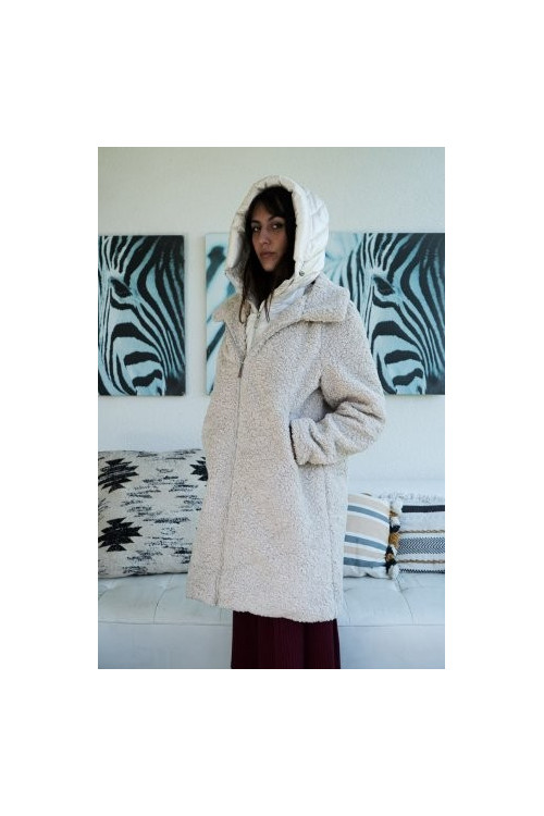 ABRIGO PELO BEIGE