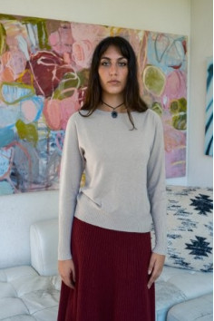 JERSEY CUELLO CERRADO BEIGE