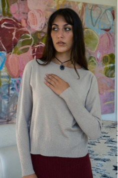 JERSEY CUELLO CERRADO BEIGE 2