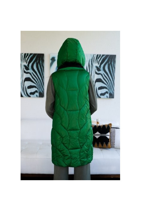 CHALECO LARGO ACOLCHADO VERDE