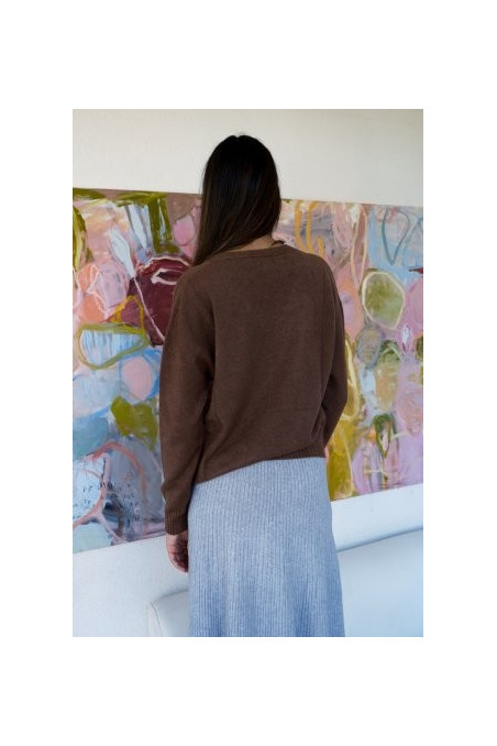 JERSEY PUNTO EN PICO MARRÓN