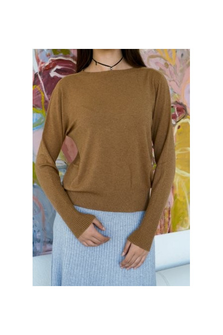 JERSEY CUELLO CERRADO TOSTADO