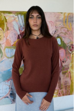 JERSEY CUELLO CERRADO TEJA