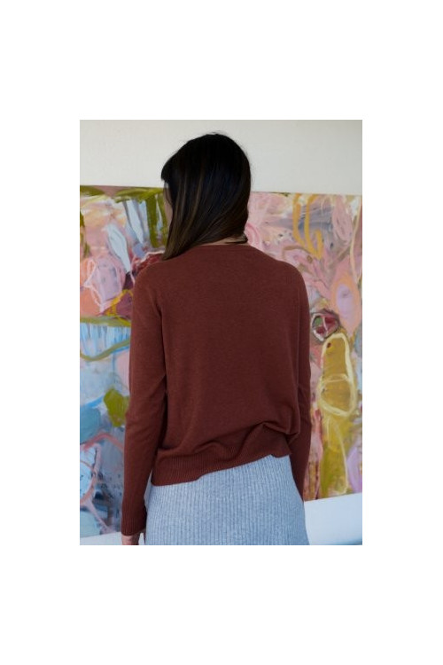 JERSEY CUELLO CERRADO TEJA