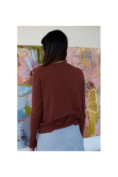 JERSEY CUELLO CERRADO TEJA