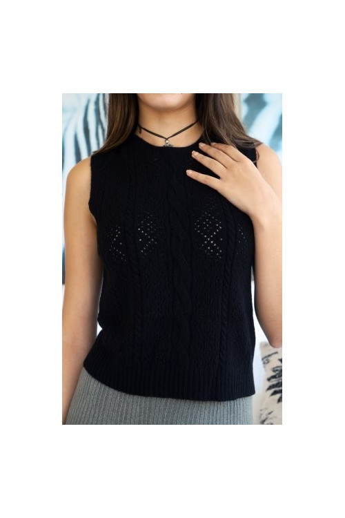 CHALECO PUNTO NEGRO