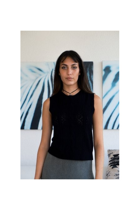 CHALECO PUNTO NEGRO