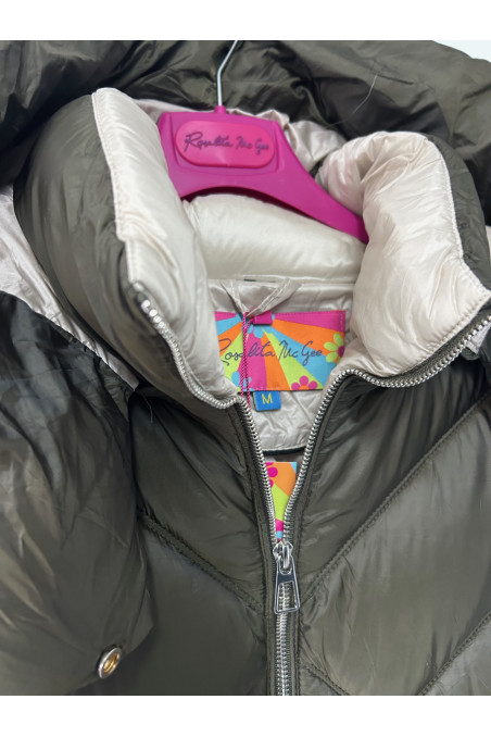 ANORAK BICOLOR KAKI BEIGE