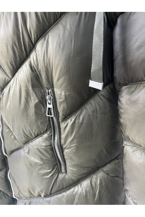 ANORAK BICOLOR KAKI BEIGE