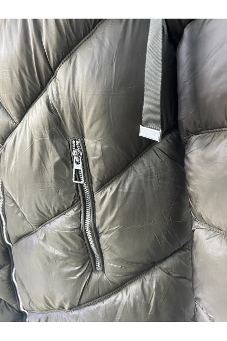 ANORAK BICOLOR KAKI BEIGE