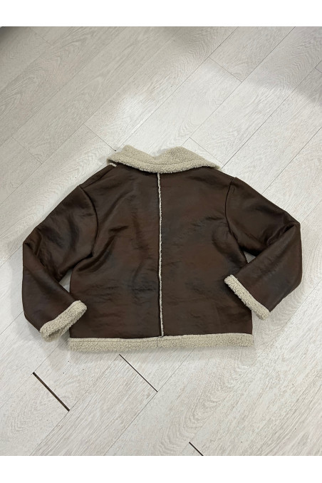 CHAQUETA BORREGUILLO MARRÓN