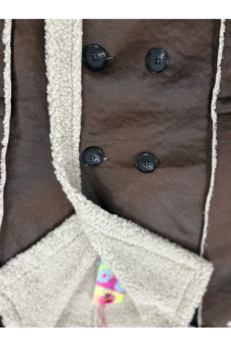 CHAQUETA BORREGUILLO MARRÓN