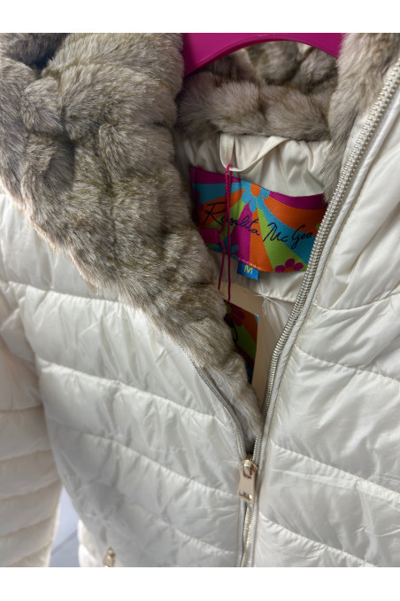 ANORAK BEIGE CAPUCHA PELO