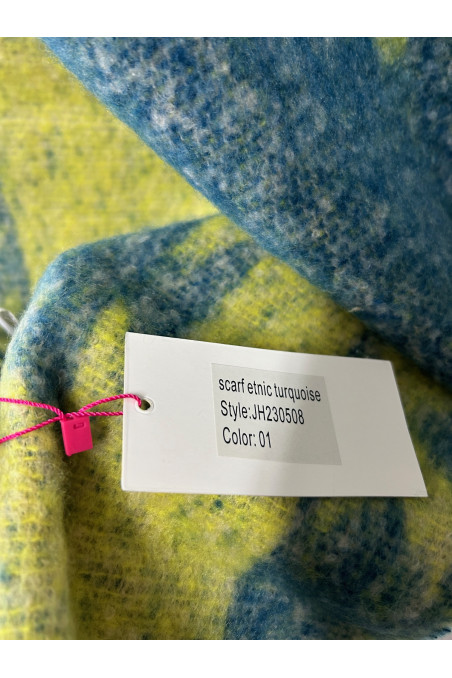 SCARF ETNIC TURQUOISE