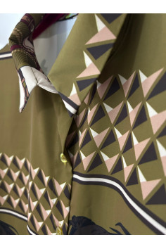 VESTIDO VERDE CABALLOS 2