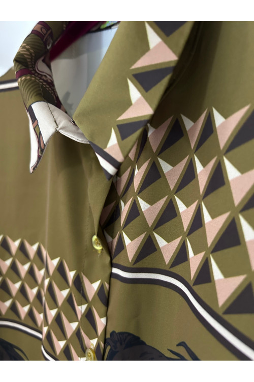 VESTIDO VERDE CABALLOS