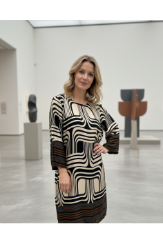 VESTIDO GEOMÉTRICO NEGRO