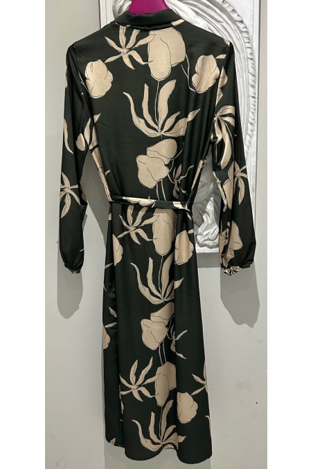 VESTIDO FLORES VERDE