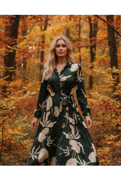 VESTIDO FLORES VERDE