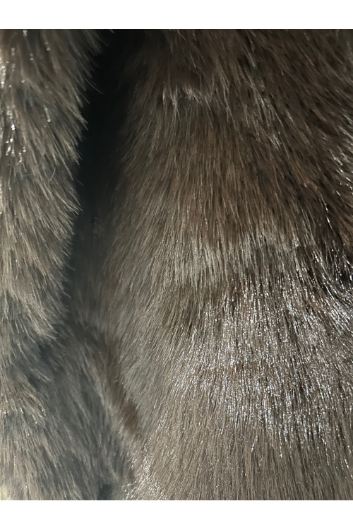 CHAQUETA CAPUCHA PELO MARRÓN