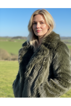 CHAQUETA CAPUCHA PELO VERDE