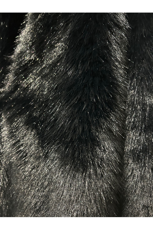 CHAQUETA CAPUCHA PELO NEGRO