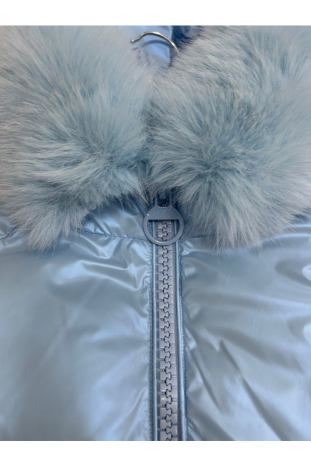 PARKA CELESTE CAPUCHA