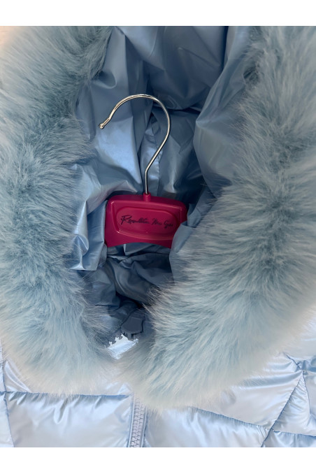 PARKA CELESTE CAPUCHA