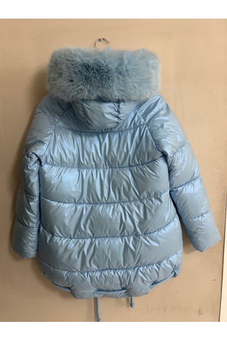 PARKA CELESTE CAPUCHA
