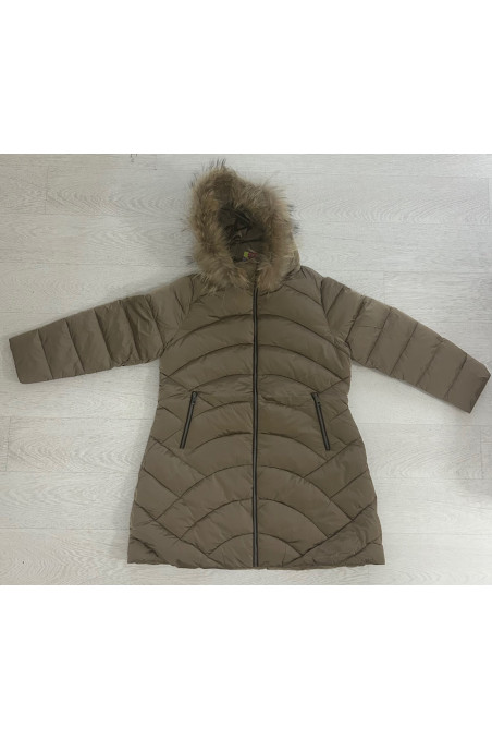 ANORAK TOSTADO CAPUCHA PELO