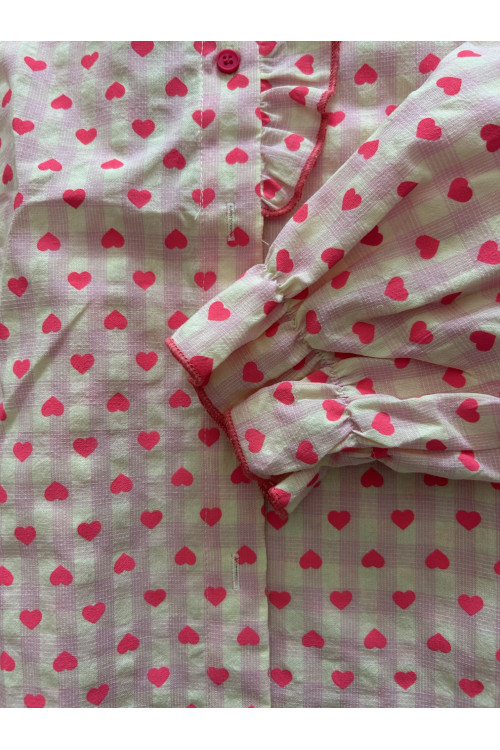 CAMISA CORAZONES ROSA