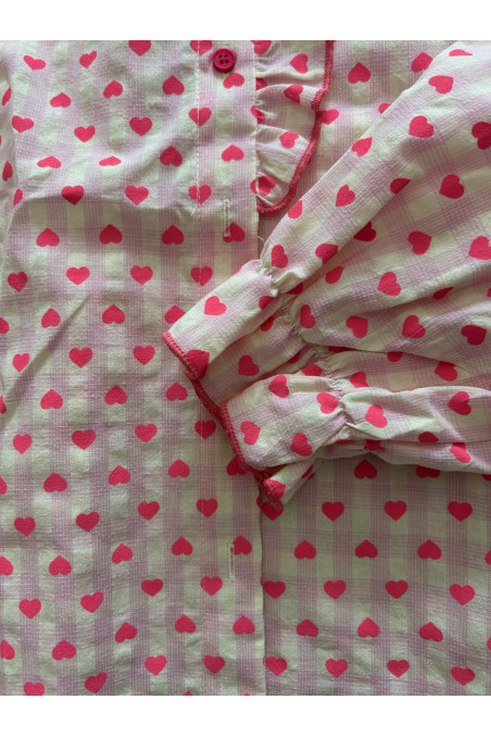 CAMISA CORAZONES ROSA