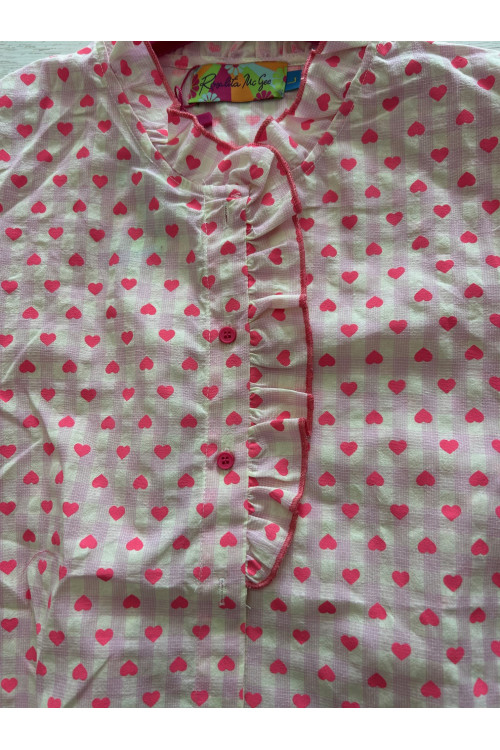 CAMISA CORAZONES ROSA
