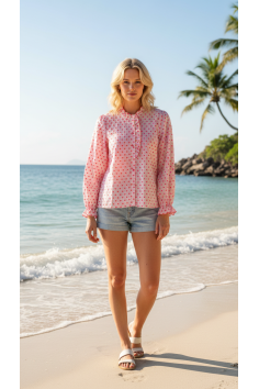 CAMISA CORAZONES ROSA