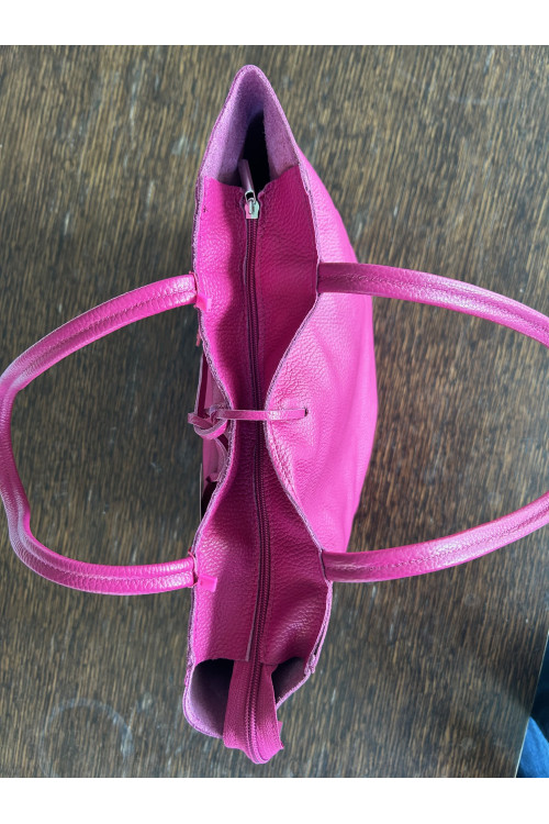 BOLSO PIEL FUCSIA