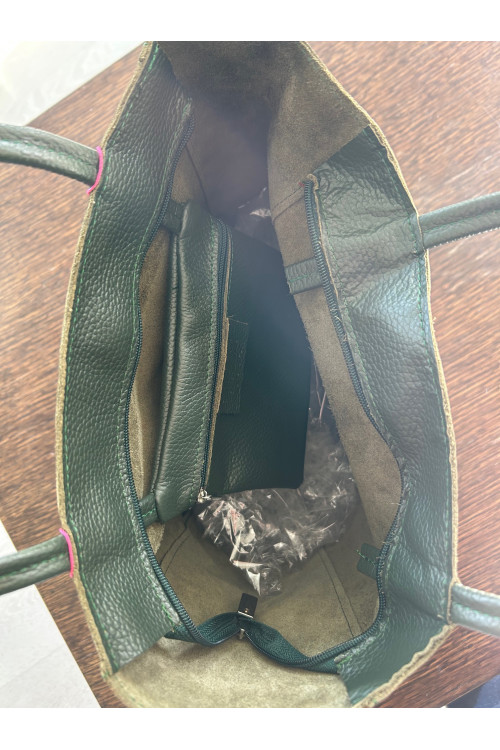 BOLSO PIEL VERDE