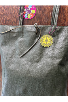 BOLSO PIEL VERDE 2