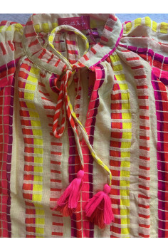 VESTIDO JACQUARD AMARILLO 2