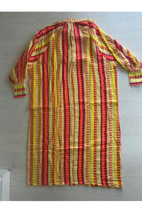 VESTIDO JACQUARD AMARILLO