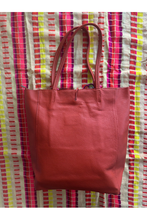 BOLSO PIEL NARANJA